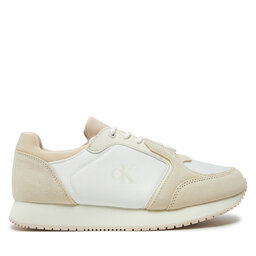 Calvin Klein Jeans Snīkeri Calvin Klein Jeans Runner Laceup Low Mg Media YW0YW01644 Écru