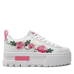 

Снікерcи Puma Mayze Embroidery Jr 397281-01 Puma White/Fast Pink/Vine, Білий