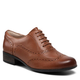 Clarks Oxford Schuhe Clarks Hamble Oak 203506744 Dark Tan Leather