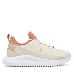 Calvin Klein Jeans Sneakersy Calvin Klein Jeans Eva Runner Low Lace Mix In YW0YW01759 Écru