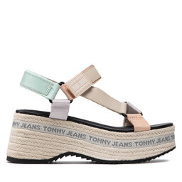 

Еспадрильї Tommy Jeans Wedge Sandal EN0EN01810 Oxygen L4T, Кольоровий