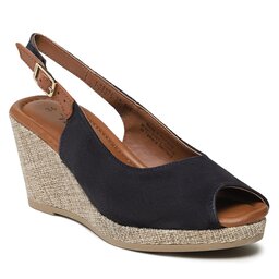 Tamaris Sandały Tamaris 1-28375-20 Navy/Cuoio 844