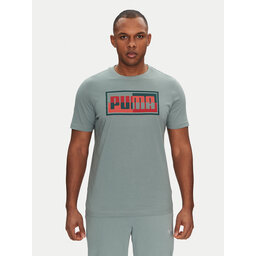 Puma Puma Marškinėliai Graphics Box 684827 Žalia Regular Fit