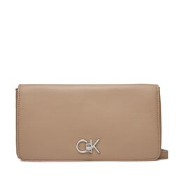 Calvin Klein Sac à main Calvin Klein Re-Lock Double Gusette K60K611336 Silver Mink PFA
