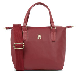 Tommy Hilfiger Handväska Tommy Hilfiger Poppy Plus Small Tote AW0AW15592 Rouge XJS