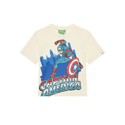 United Colors Of Benetton United Colors Of Benetton T-Shirt 35RYG10I1 Μπεζ Regular Fit