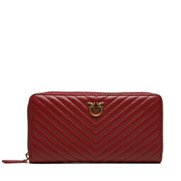 Pinko Cartera grande para mujer Pinko Ryder Zip Around AI 23-24 PCPL 100250 A0GK Dark Red R40Q