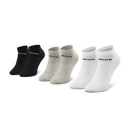 Reebok 3 pares de calcetines altos unisex Reebok Act Core Low Cut Sock 3P GH8229 Mgreyh/White/Black