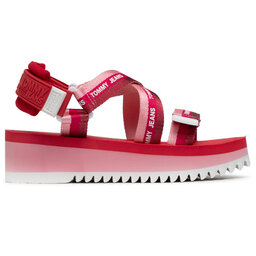 

Босоніжки Tommy Jeans Lurex Webbing Strappy Sandal EN0EN01325 Bubble Pink TPL, Рожевий