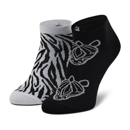 Cup of Sox Skarpety Niskie Unisex Cup of Sox Zabra W Bambusie Dla Ciebie Dzikusie Czarny
