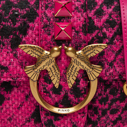 

Сумка Pinko Love One Mini Cl 100059 A17A Fuxia/Nero/Antique Gold, Рожевий