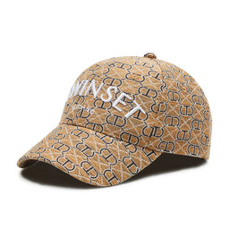 TWINSET Шапка с козирка TWINSET 221TA4101 Logo All Over Camel