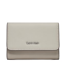 Calvin Klein Veľká dámska peňaženka Calvin Klein Ck Must Trifold Sm_Block K60K611435 Dk Ecru/ Stony Beige/ Medium Taupe PC4