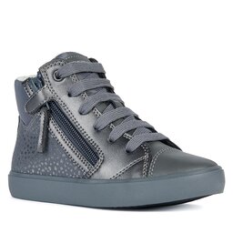 Geox Sneakers Geox J Gisli Girl J364NB 0DHAJ C0710 D Dk Grey/Silver
