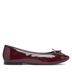 Tommy Hilfiger Ballerinas Tommy Hilfiger Th Charm Patent Ballerina FW0FW09481 Dunkelrot