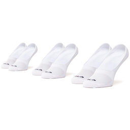 Fila Set 3 perechi de șosete scurte unisex Fila Calza Ghost F1278/3 White 300