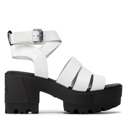 

Босоніжки Tommy Jeans Heeled leather Sandal EN0EN01803 White YBR, Білий