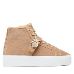 

Снікерcи Calvin Klein Flatform Cup High Top Ck Hw-S Wl HW0HW01334 Safari Canvas GEZ, Коричневий