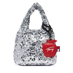 Tommy Jeans Handtasche Tommy Jeans Tjw Bodega Sequins Shopper AW0AW19091 Silberfarben