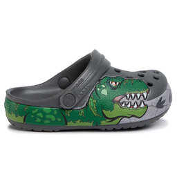 

Шльопанці Crocs Fl Dino Band Lights Cg K 206157 Slate grey, Сірий