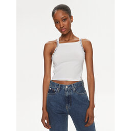 Calvin Klein Jeans Calvin Klein Jeans Felső Logo J20J223110 Fehér Slim Fit