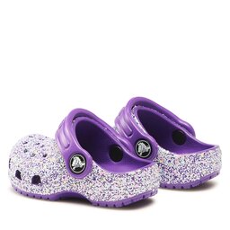 

Шльопанці Crocs Crocs Classic Glitter Kids Clog T 206992 Neon Purple/Multi 573, Фіолетовий