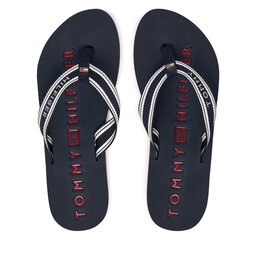 Tommy Hilfiger Zehentrenner Tommy Hilfiger Th Webbing Summer Sandal FW0FW09193 Dunkelblau