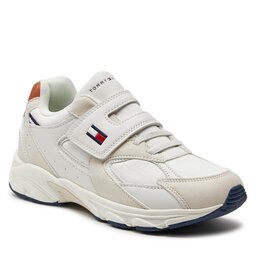 

Снікерcи Tommy Hilfiger Low Cut Lace-Up/Velcro Sneaker T1B9-33386-1729 S Beige/Tobacco A175, Білий