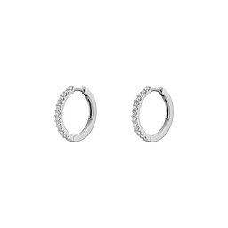 Fossil Kolczyki Fossil Er S Pave Hoop JF04802040 Srebrny
