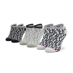 DKNY Set de 3 perechi de șosete medii de damă DKNY S4_0066T_DKY Black/White/Grey Allover Print