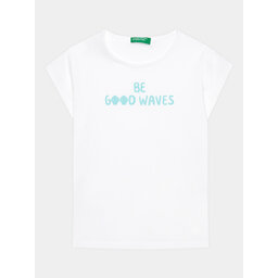 United Colors Of Benetton United Colors Of Benetton Majica 3096G1095 Bela Regular Fit