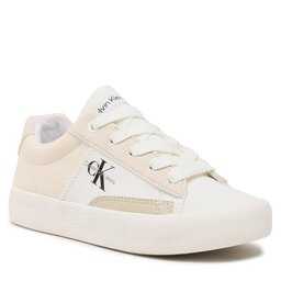 Calvin Klein Jeans Teniși Calvin Klein Jeans Low Cut Lace-Up Sneaker V3X9-80564-1355 M White/Beige/Sand Y607