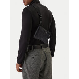 Calvin Klein Umhängetasche Calvin Klein Emblem Aop Emboss Square Sling LV04D3277G Schwarz