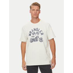 Wrangler Wrangler Marškinėliai Americana 112357379 Balta Regular Fit