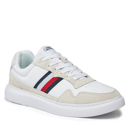 

Снікерcи Tommy Hilfiger Light Cupsole Lth Mix Stripes FM0FM04889 White YBS, Білий
