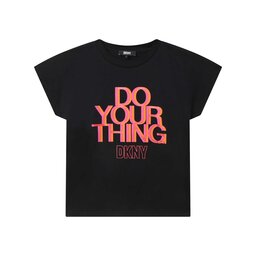 DKNY DKNY Majica D35S88 D Črna Regular Fit