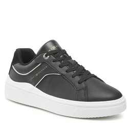 Tommy Hilfiger Сникърси Tommy Hilfiger Feminine Court Sneaker FW0FW07122 Black BDS