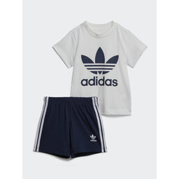 adidas adidas Conjunto de camiseta y pantalones cortos deportivos Trefoil Shorts Tee Set IB8638 Azul Regular Fit