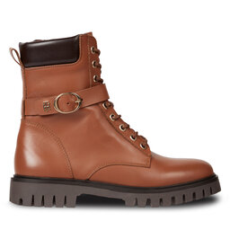 

Ботильйони Tommy Hilfiger Buckle Lace Up Boot FW0FW06734 Natural Cognac GTU, Коричневий