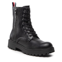 Tommy Hilfiger Csizma Tommy Hilfiger Lace-Up Bootie T3A5-32391-1355 S Black 999