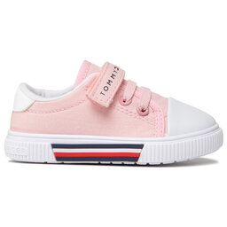 

Кеди Tommy Hilfiger Low Cut Lace-Up/Velcro Sneaker T1A4-31007-0890 Pink 302, Рожевий