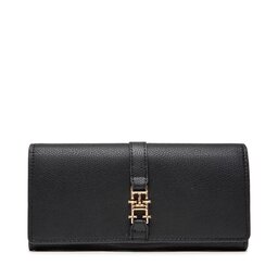 Tommy Hilfiger Portefeuille femme grand format Tommy Hilfiger Th Plush Lrg Flap Wallet AW0AW14234 BDS