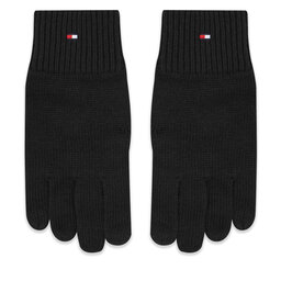 Tommy Hilfiger Pánske rukavice Tommy Hilfiger Essential Flag Knitted Gloves AM0AM11048 Black BDS