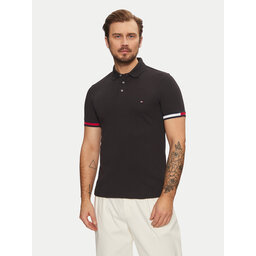 Tommy Hilfiger Tommy Hilfiger Polo Flag Cuff MW0MW37518 Μαύρο Slim Fit