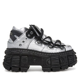 NEW ROCK Botki NEW ROCK M-106WALL-C16 Srebrny