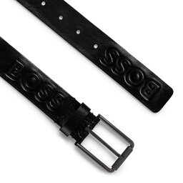 

Чоловічий ремінь Boss 50491895 Black 001, Чорний