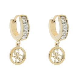 Guess Ohrringe Guess Huggie Me JUBE03 147JW Gelbgold
