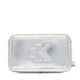 Calvin Klein Torbica Calvin Klein Bold Ck Metallic Camera Bag LV04F3331G Srebrna