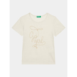 United Colors Of Benetton United Colors Of Benetton Футболка 30DDC10HT Écru Regular Fit