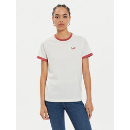 Lee Lee Marškinėliai Ringer 112355184 Balta Regular Fit